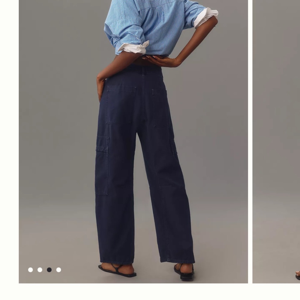 Citizens Of Humanity Marcelle Cargo Pants in True Navy. - Picture 2 of 9